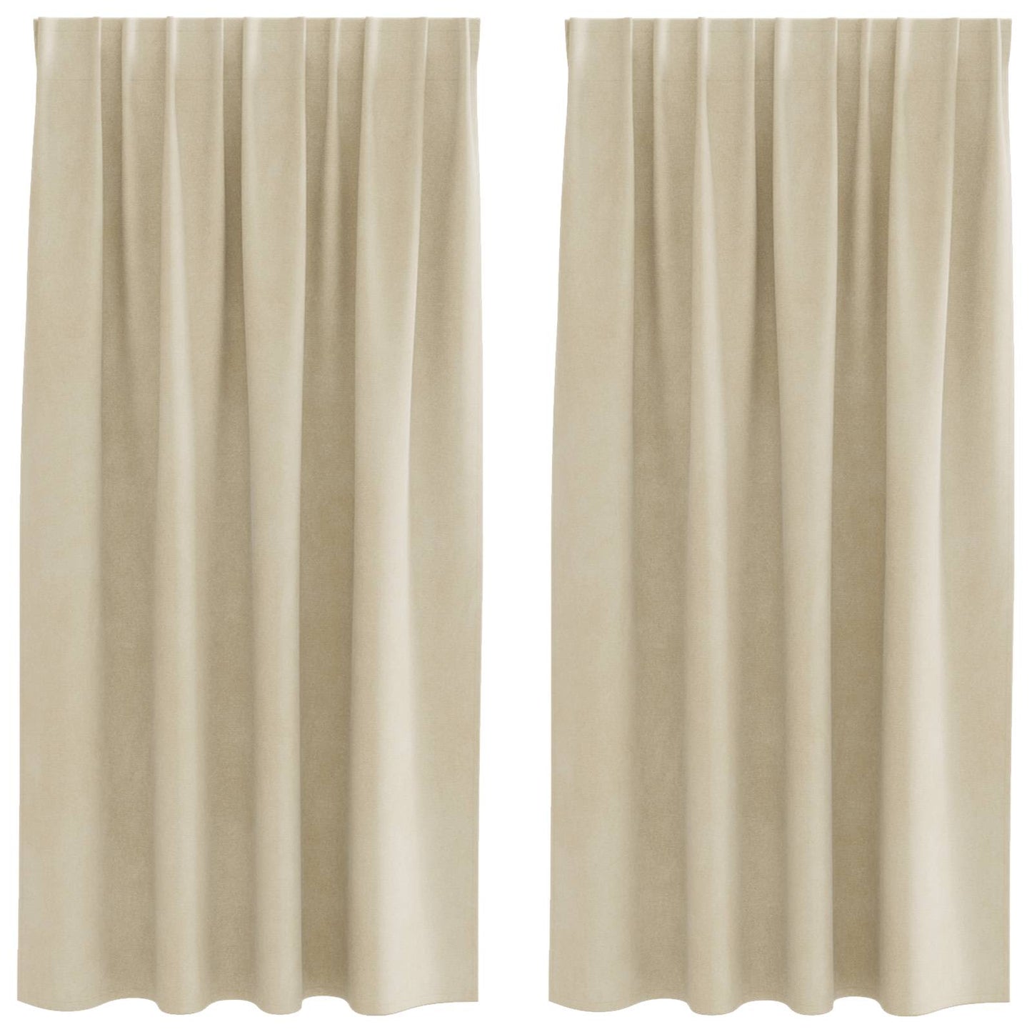 Tende oscuranti Vidaxl 2 pezzi crema 140 x 175 cm velluto