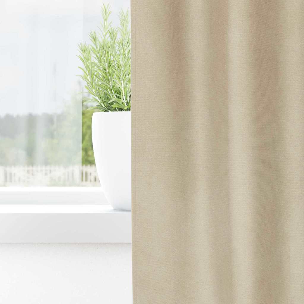 Tende oscuranti Vidaxl 2 pezzi crema 140 x 225 cm velluto