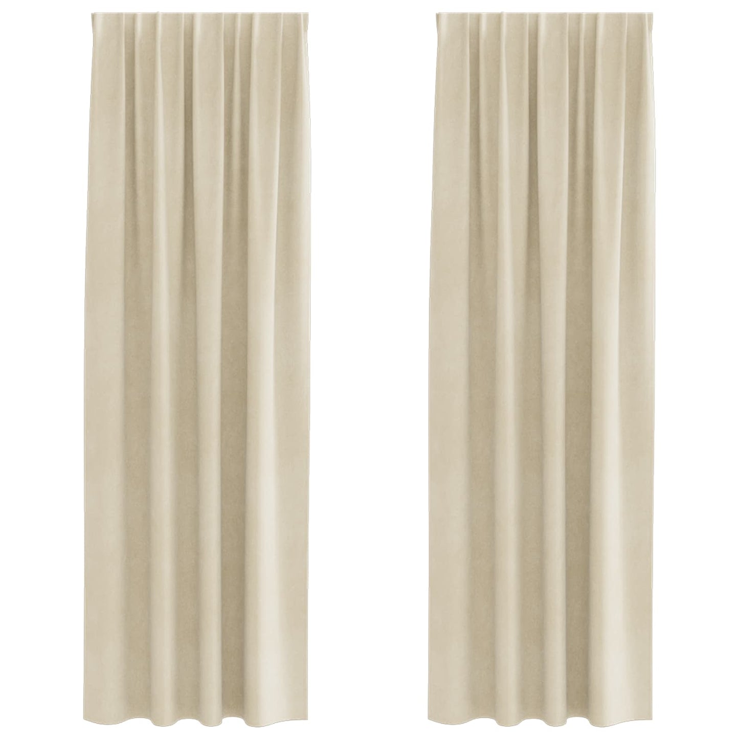 Tende oscuranti Vidaxl 2 pezzi crema 140 x 260 cm velluto