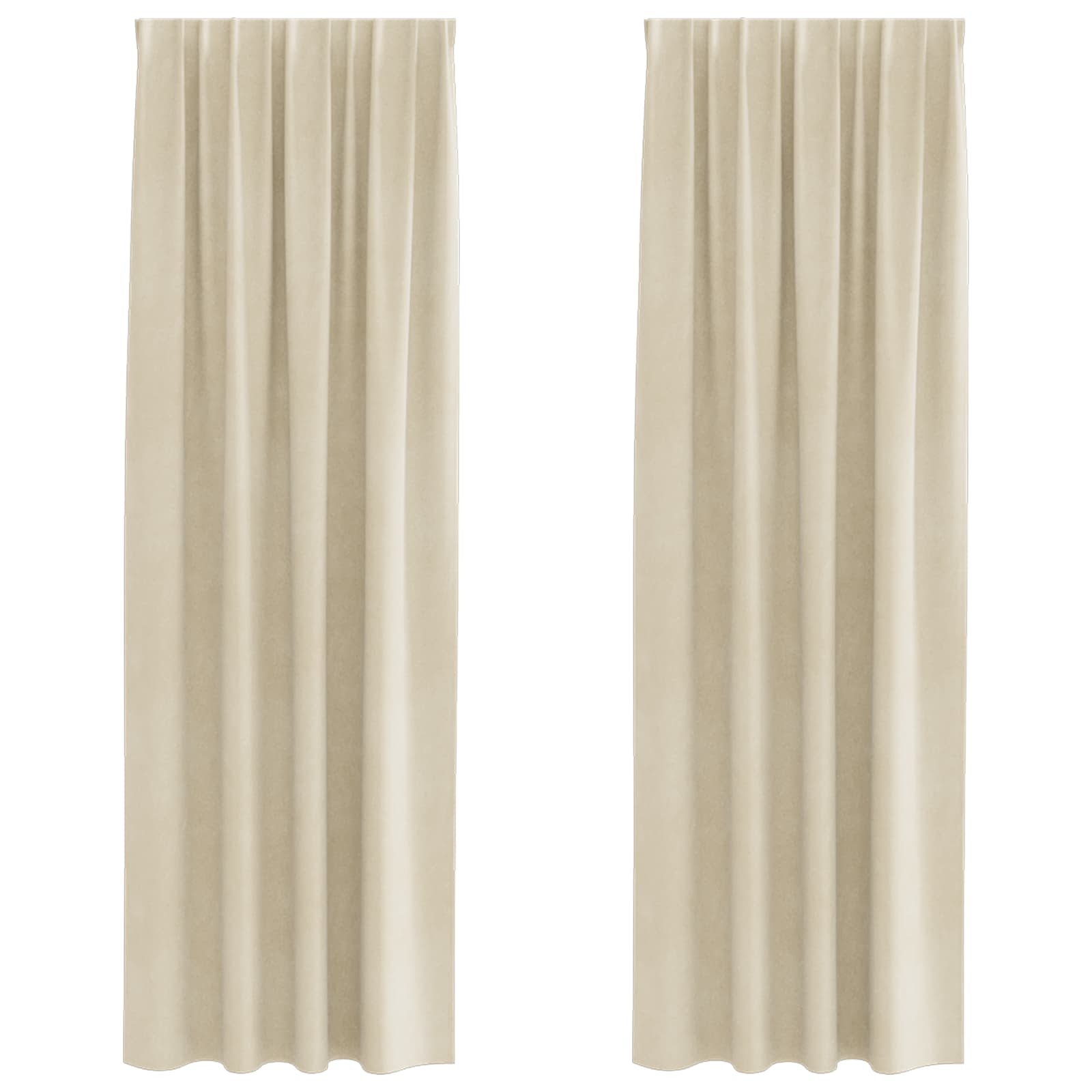 Vidaxl verduisterende gordijnen 2 pcs crème 140 x 260 cm fluweel