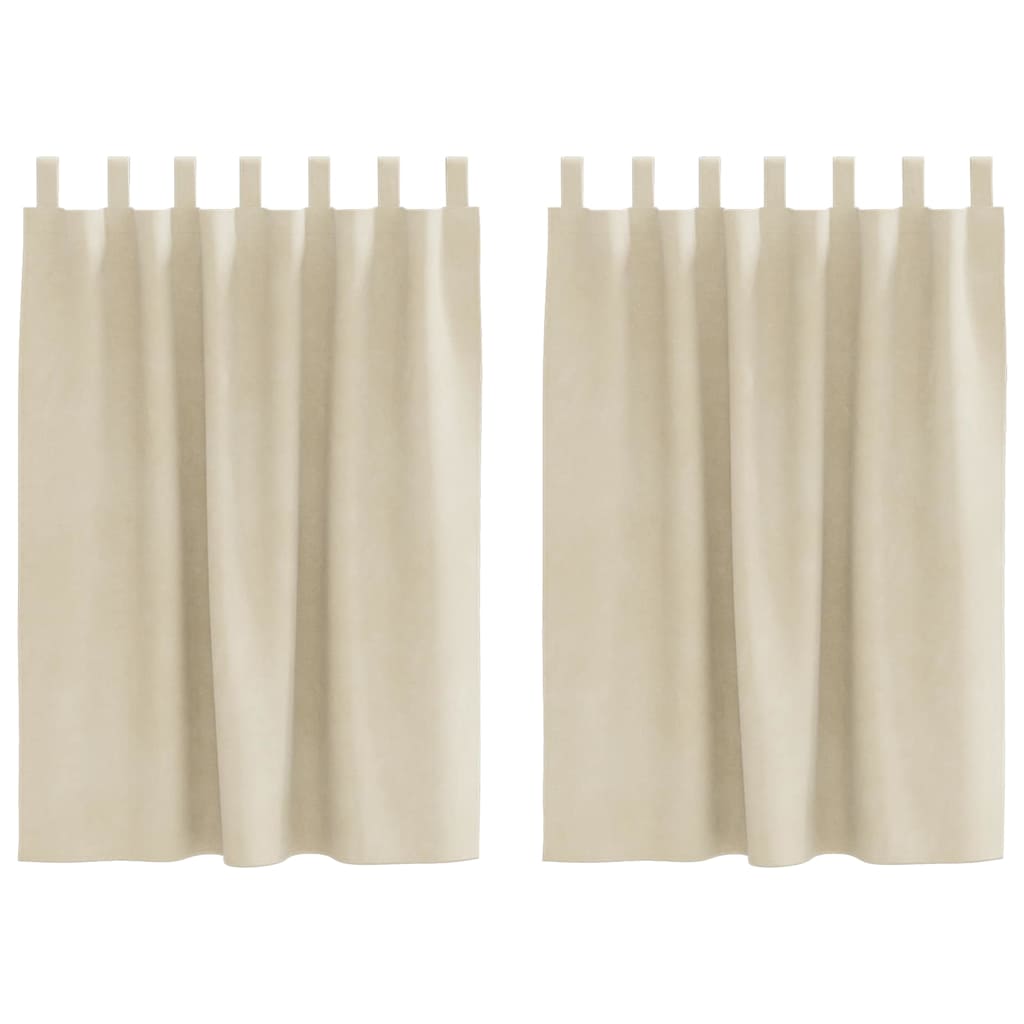 Tende oscuranti Vidaxl 2 pezzi crema 140 x 140 cm velluto