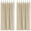 Vidaxl cortinas opacas 2 piezas crema 140 x 175 cm terciopelo