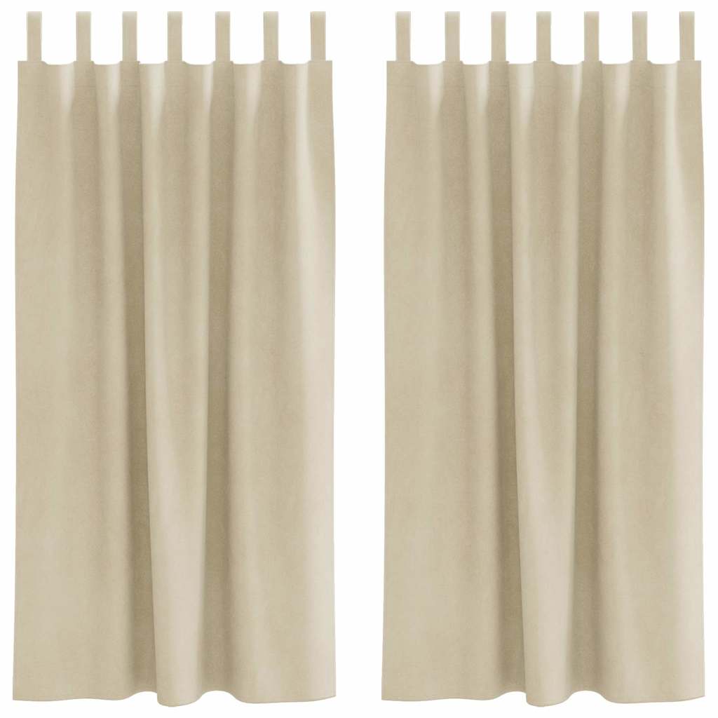 Tende oscuranti Vidaxl 2 pezzi crema 140 x 175 cm velluto