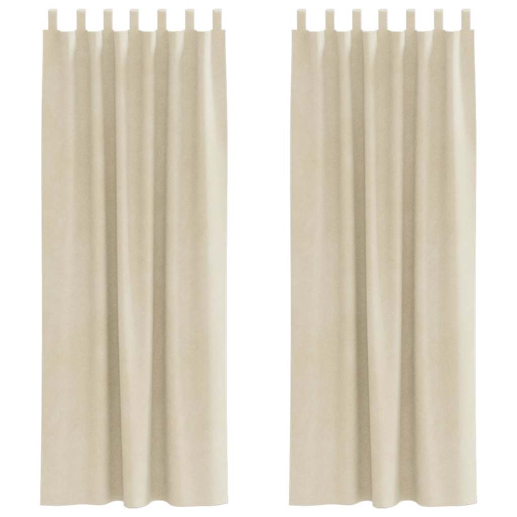 Tende oscuranti Vidaxl 2 pezzi crema 140 x 225 cm velluto