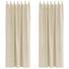 Tende oscuranti Vidaxl 2 pezzi crema 140 x 245 cm velluto