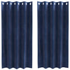 Vidaxl verduisterende gordijnen 2 pcs donkerblauw 140 x 175 cm fluweel