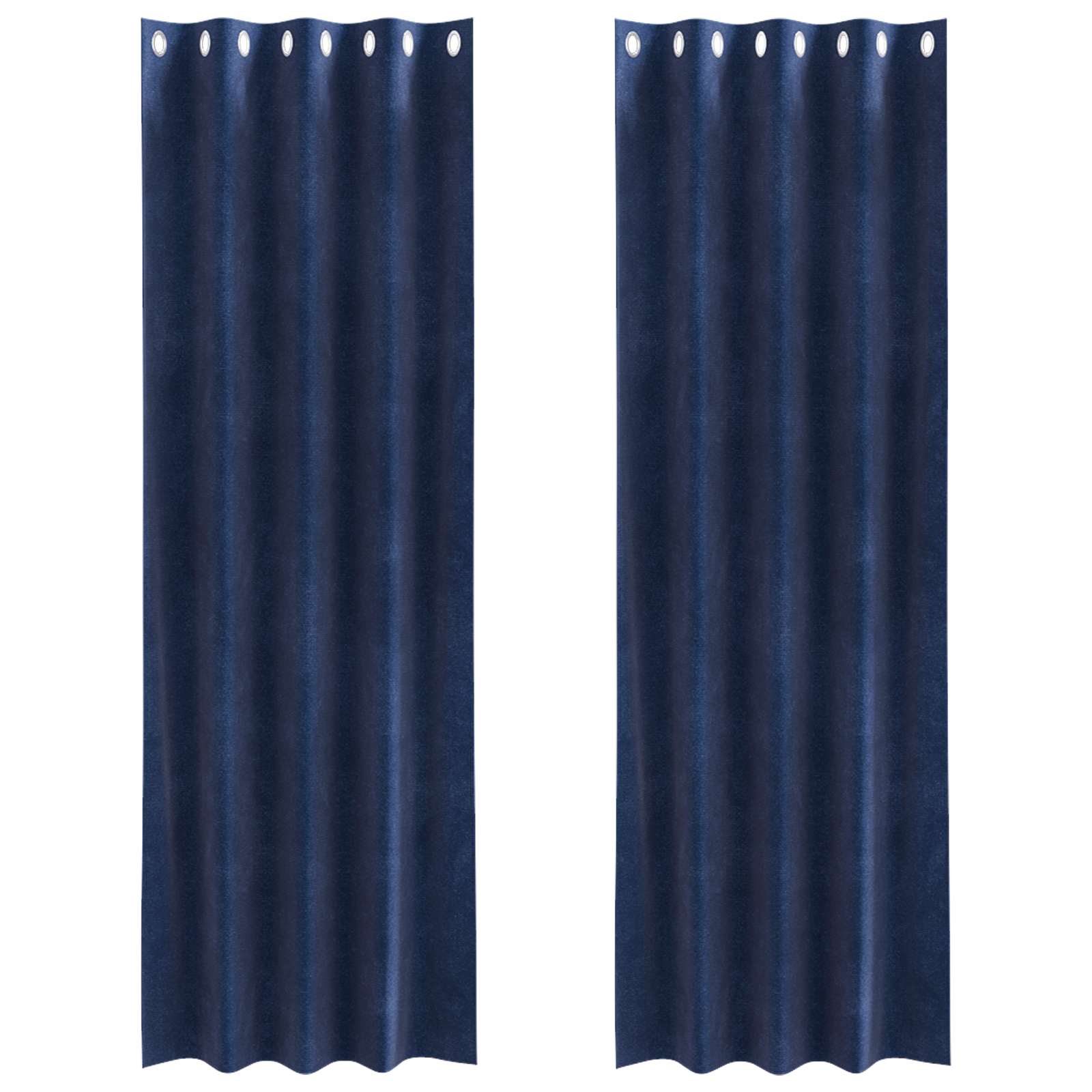Vidaxl verduisterende gordijnen 2 pcs donkerblauw 140 x 225 cm fluweel