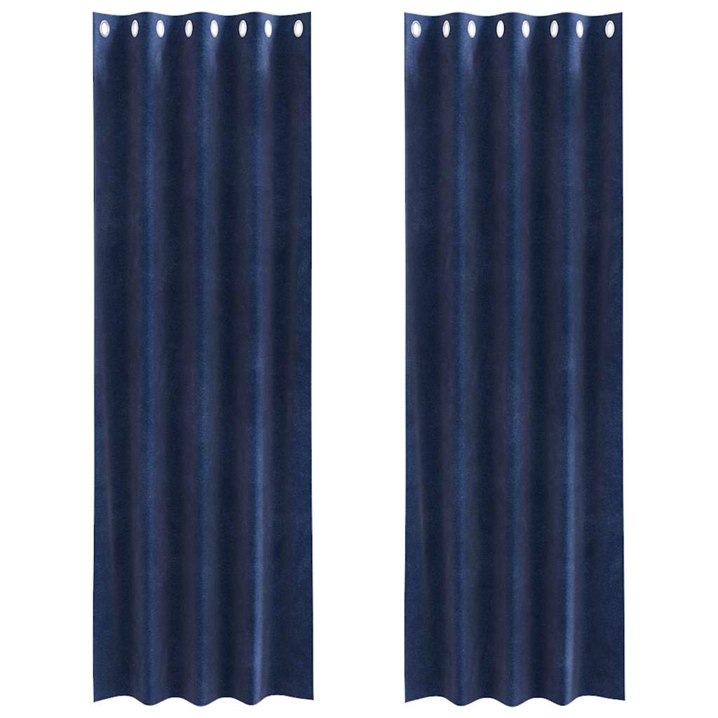 Tende oscuranti Vidaxl 2 pezzi blu scuro 140 x 245 cm in velluto