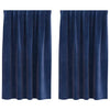 Vidaxl verduisterende gordijnen 2 pcs donkerblauw 140 x 140 cm fluweel