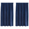 Vidaxl cortinas opacas 2 piezas terciopelo azul oscuro 140 x 175 cm