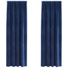 Vidaxl verduisterende gordijnen 2 pcs donkerblauw 140 x 225 cm fluweel