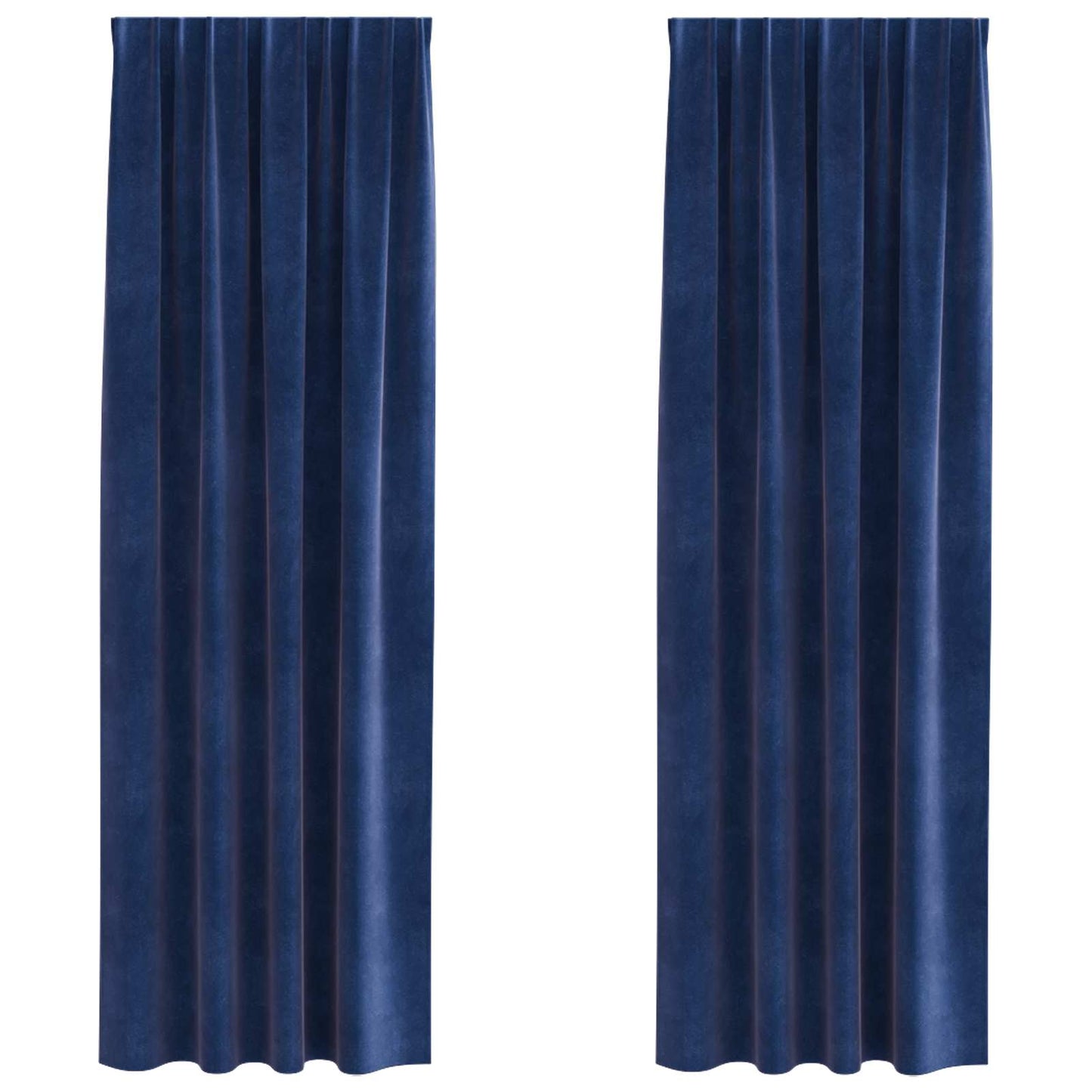 Tende oscuranti Vidaxx 2 pezzi blu scuro 140 x 225 cm in velluto