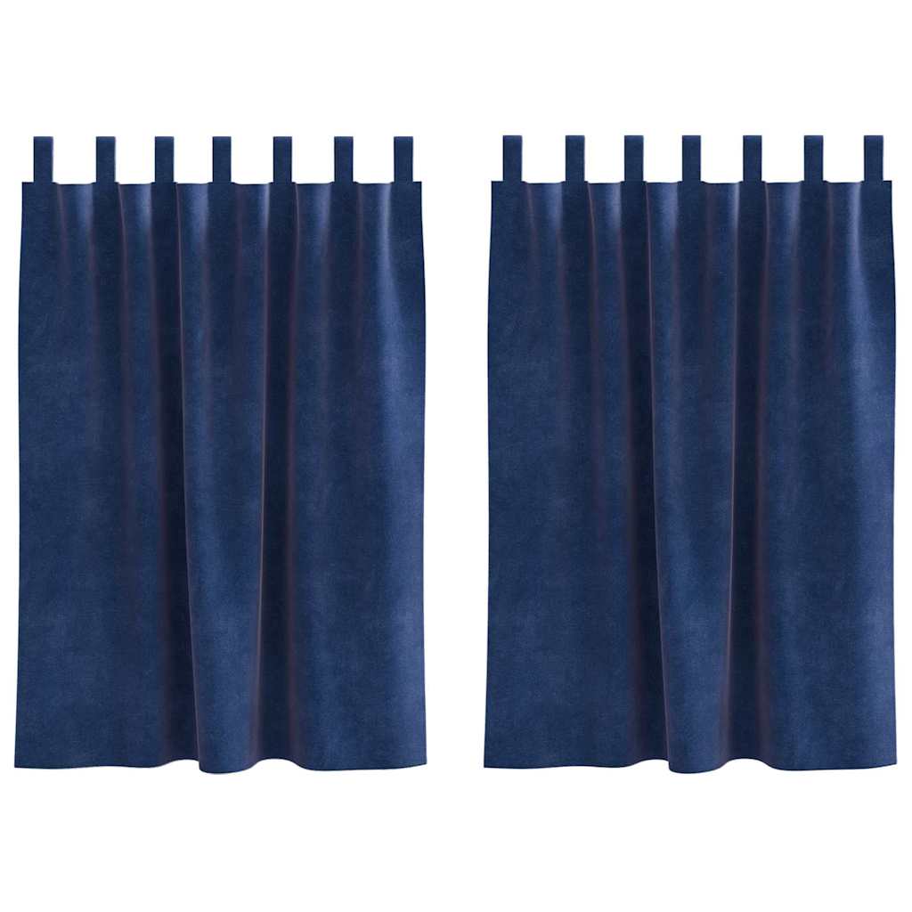 Tende oscuranti Vidaxl 2 pezzi blu scuro 140 x 140 cm in velluto