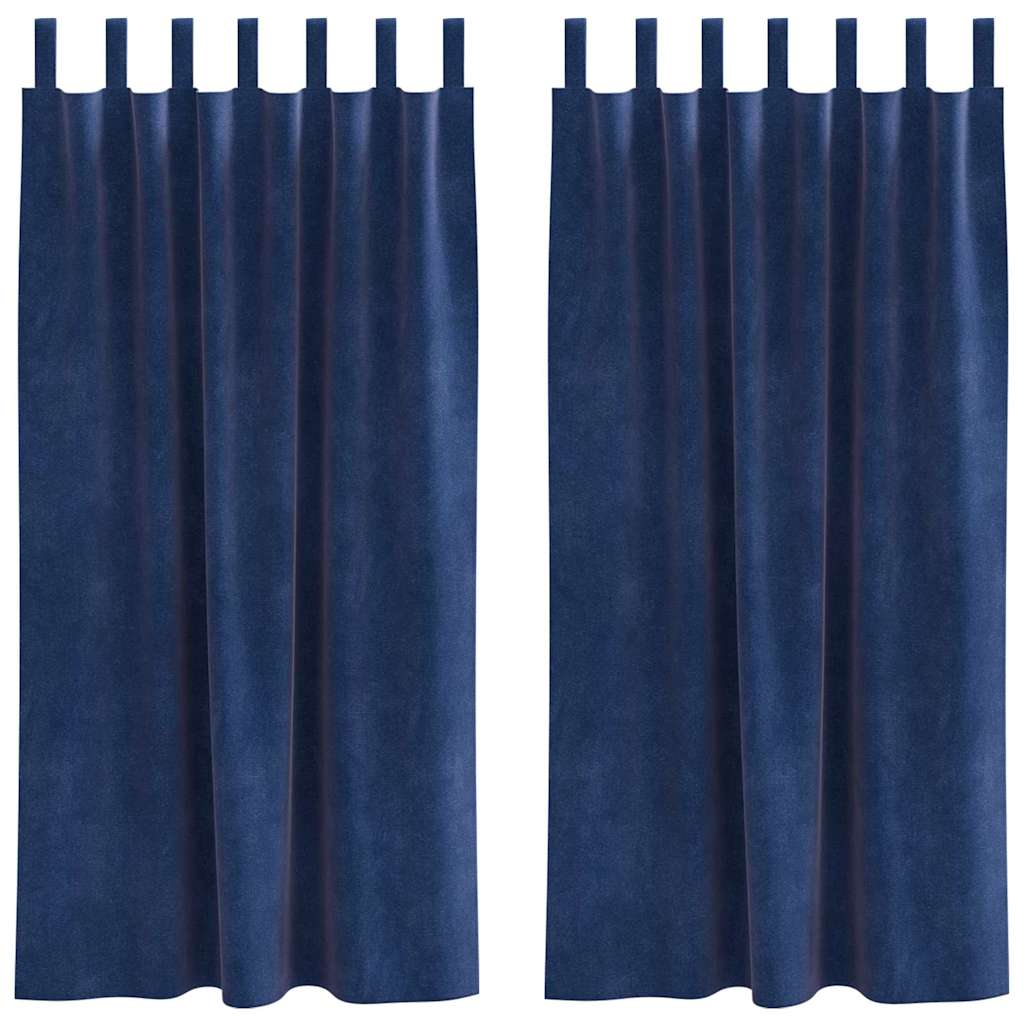 Tende oscuranti Vidaxl 2 pezzi blu scuro 140 x 175 cm in velluto