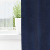 Vidaxl cortinas opacas 2 piezas terciopelo azul oscuro 140 x 260 cm