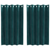 Vidaxl verduisterende gordijnen 2 pcs donkergroen 140 x 140 cm fluweel