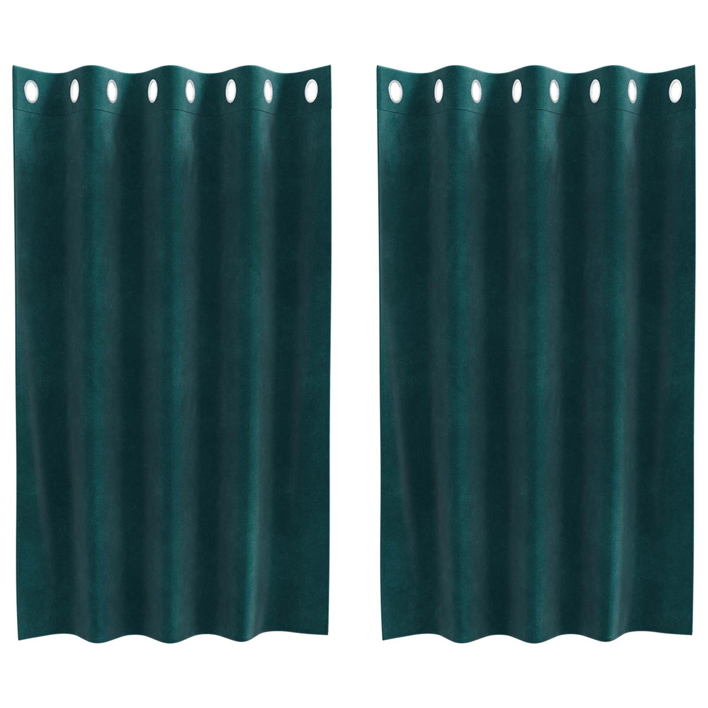 Tende oscuranti Vidaxl 2 pezzi verde scuro 140 x 140 cm in velluto
