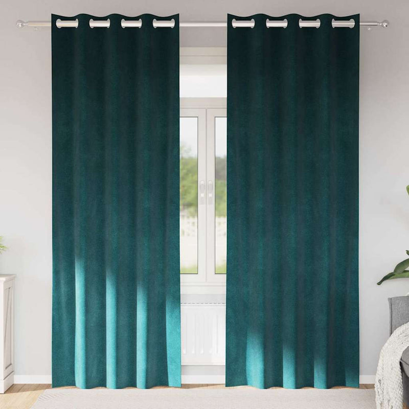 Vidaxl verduisterende gordijnen 2 pcs donkergroen 140 x 260 cm fluweel
