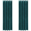 Vidaxl verduisterende gordijnen 2 pcs donkergroen 140 x 260 cm fluweel