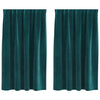 Vidaxl verduisterende gordijnen 2 pcs donkergroen 140 x 140 cm fluweel