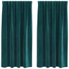 Vidaxl verduisterende gordijnen 2 pcs donkergroen 140 x 175 cm fluweel