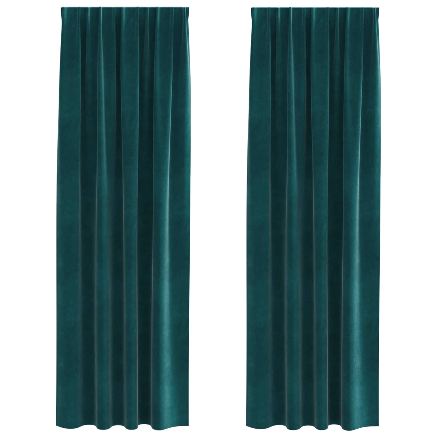 Vidaxx cortinas opacas 2 piezas terciopelo verde oscuro 140 x 260 cm