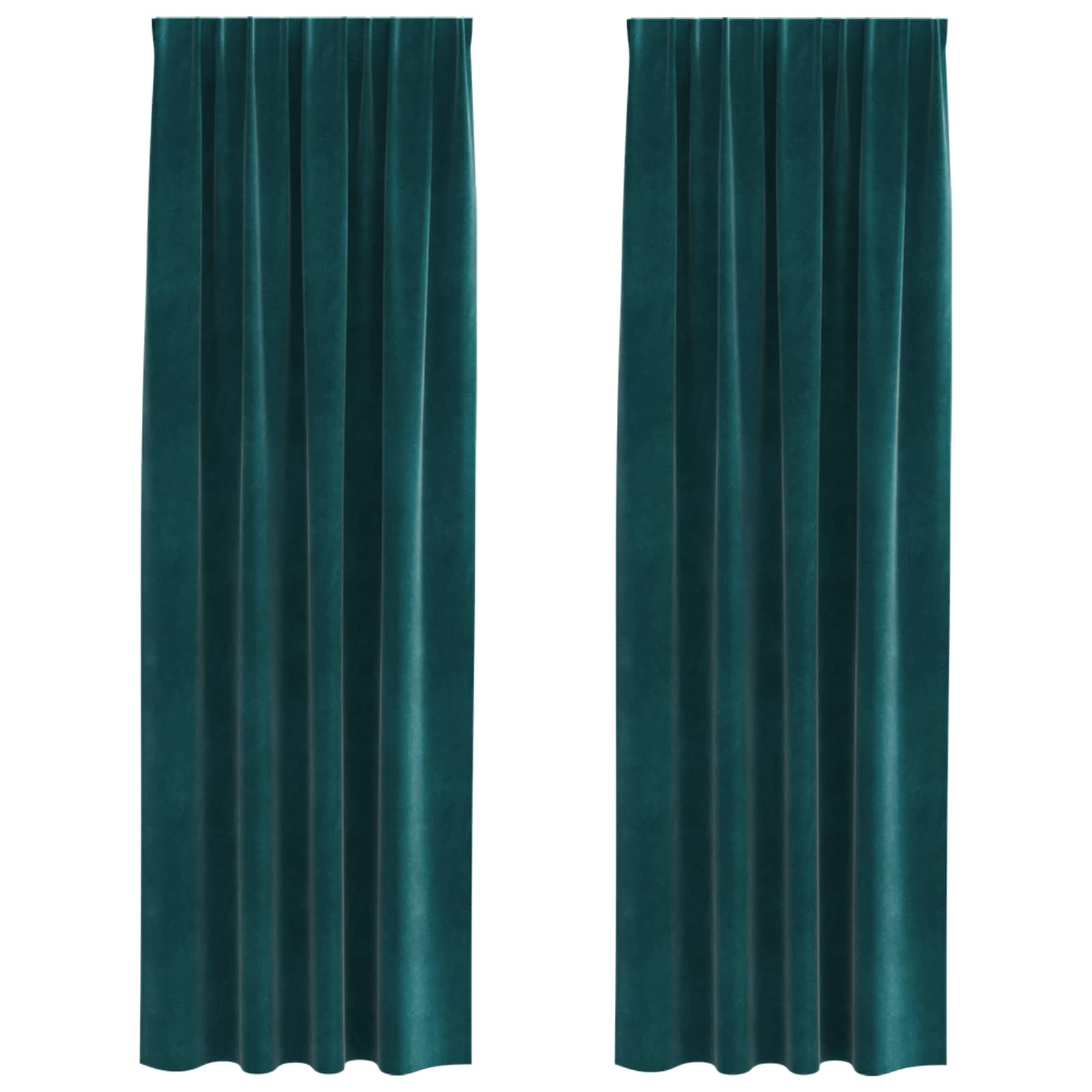 Vidaxl verduisterende gordijnen 2 pcs donkergroen 140 x 260 cm fluweel