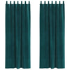 Tende oscuranti Vidaxx 2 pezzi verde scuro 140 x 245 cm in velluto