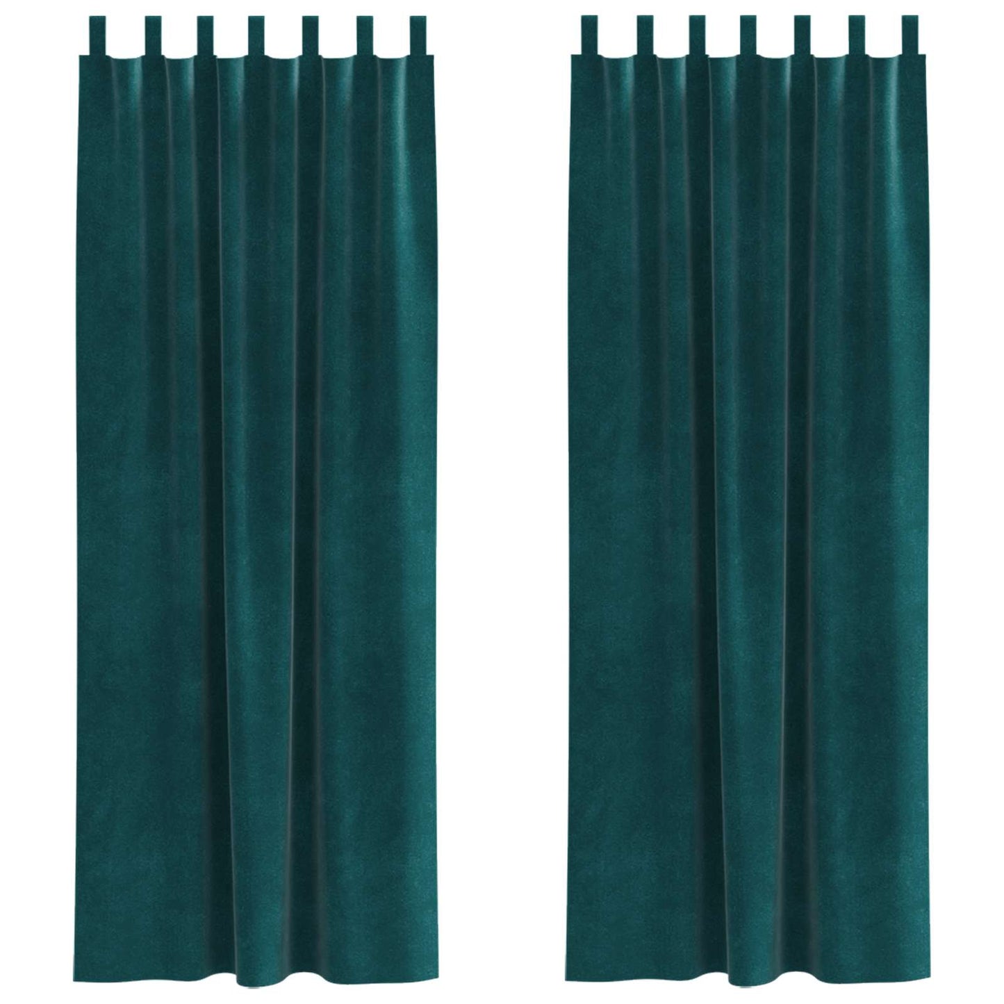 Vidaxx cortinas opacas 2 piezas terciopelo verde oscuro 140 x 245 cm