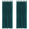 Vidaxl verduisterende gordijnen 2 pcs donkergroen 140 x 260 cm fluweel