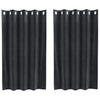 Vidaxl verduisterende gordijnen 2 pcs donkergrijs 140 x 140 cm fluweel