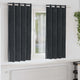 Vidaxl cortinas opacas 2 piezas terciopelo gris oscuro 140 x 175 cm