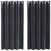Vidaxl verduisterende gordijnen 2 pcs donkergrijs 140 x 175 cm fluweel