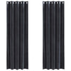 Vidaxl verduisterende gordijnen 2 pcs donkergrijs 140 x 225 cm fluweel