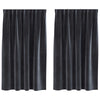 Vidaxl verduisterende gordijnen 2 pcs donkergrijs 140 x 140 cm fluweel