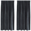 Vidaxl verduisterende gordijnen 2 pcs donkergrijs 140 x 175 cm fluweel