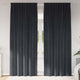 Vidaxl cortinas opacas 2 piezas terciopelo gris oscuro 140 x 225 cm
