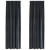 Vidaxl verduisterende gordijnen 2 pcs donkergrijs 140 x 245 cm fluweel