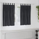 Vidaxl cortinas opacas 2 piezas terciopelo gris oscuro 140 x 140 cm