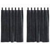 Vidaxl verduisterende gordijnen 2 pcs donkergrijs 140 x 140 cm fluweel