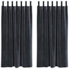 Vidaxl verduisterende gordijnen 2 pcs donkergrijs 140 x 175 cm fluweel