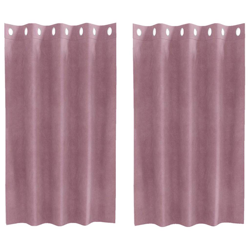 Tende oscuranti Vidaxl 2 pezzi rosa scuro 140 x 140 cm in velluto