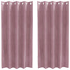 Vidaxl verduisterende gordijnen 2 pcs donkerroze 140 x 175 cm fluweel