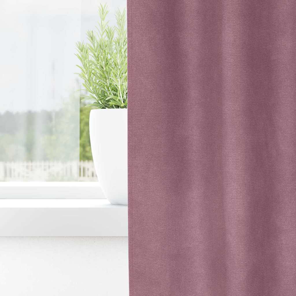 Tende oscuranti Vidaxx 2 pezzi rosa scuro 140 x 225 cm in velluto
