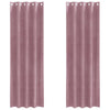 Vidaxl verduisterende gordijnen 2 pcs donkerroze 140 x 225 cm fluweel