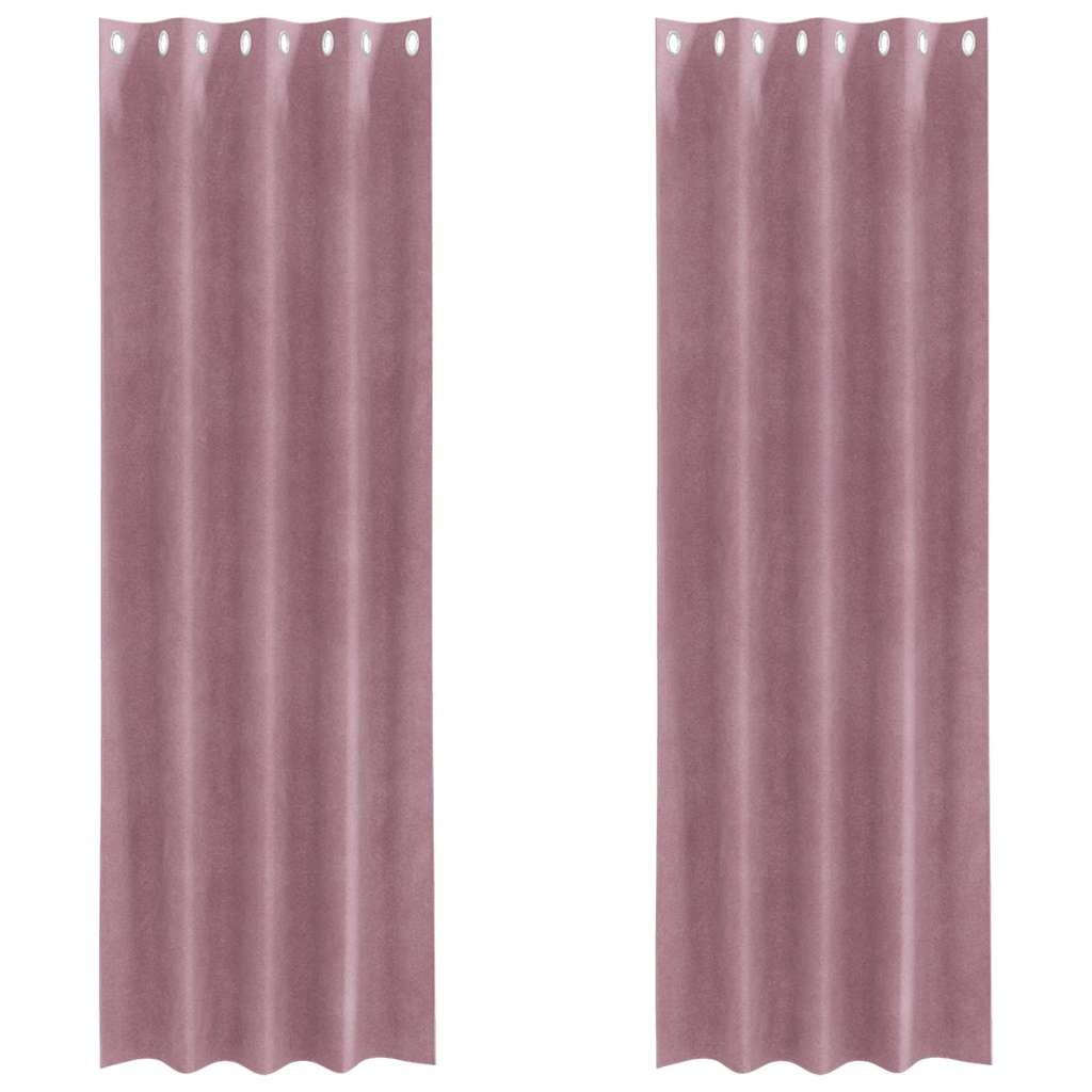 Tende oscuranti Vidaxl 2 pezzi rosa scuro 140 x 245 cm in velluto