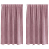 Vidaxl verduisterende gordijnen 2 pcs donkerroze 140 x 140 cm fluweel