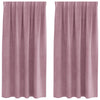 Vidaxl cortinas opacas 2 piezas terciopelo rosa oscuro 140 x 175 cm