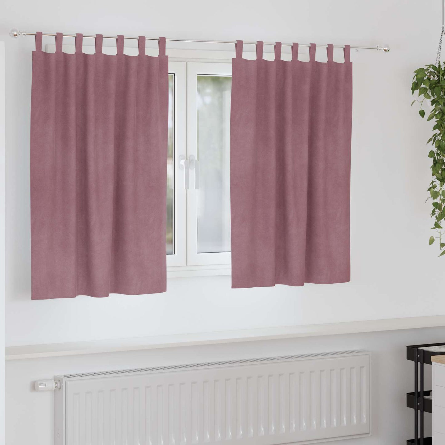 Tende oscuranti Vidaxl 2 pezzi rosa scuro 140 x 140 cm in velluto