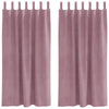 Vidaxl verduisterende gordijnen 2 pcs donkerroze 140 x 175 cm fluweel